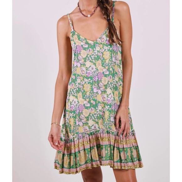 Sea Lustre Day Tripper mini slip dress M/L dropwaist floral beachy feminine boho - Picture 1 of 15